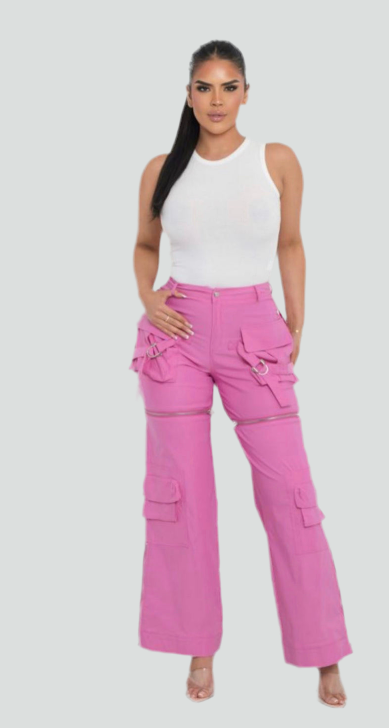 Pink Cargo Pants