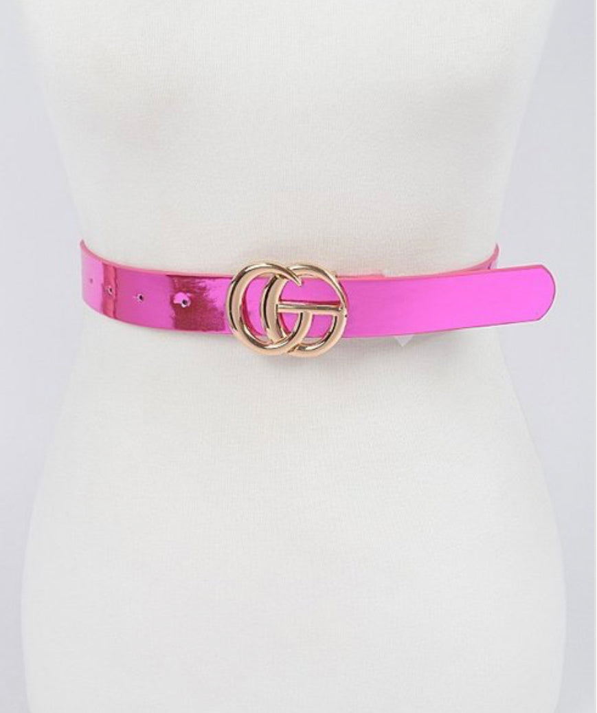 Fuschia Metalic Belt