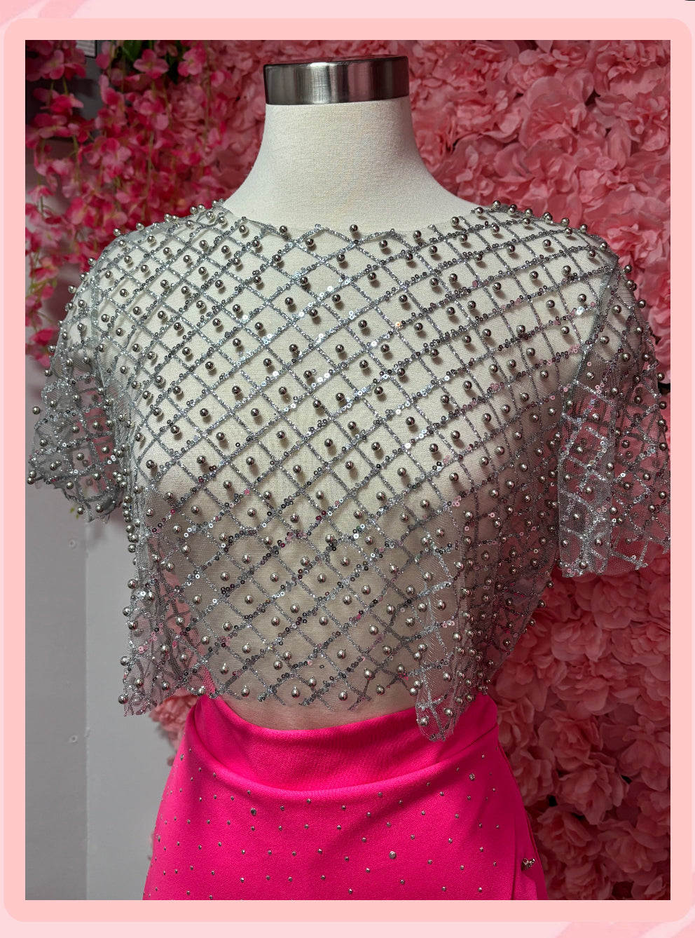 Silver Mesh Top