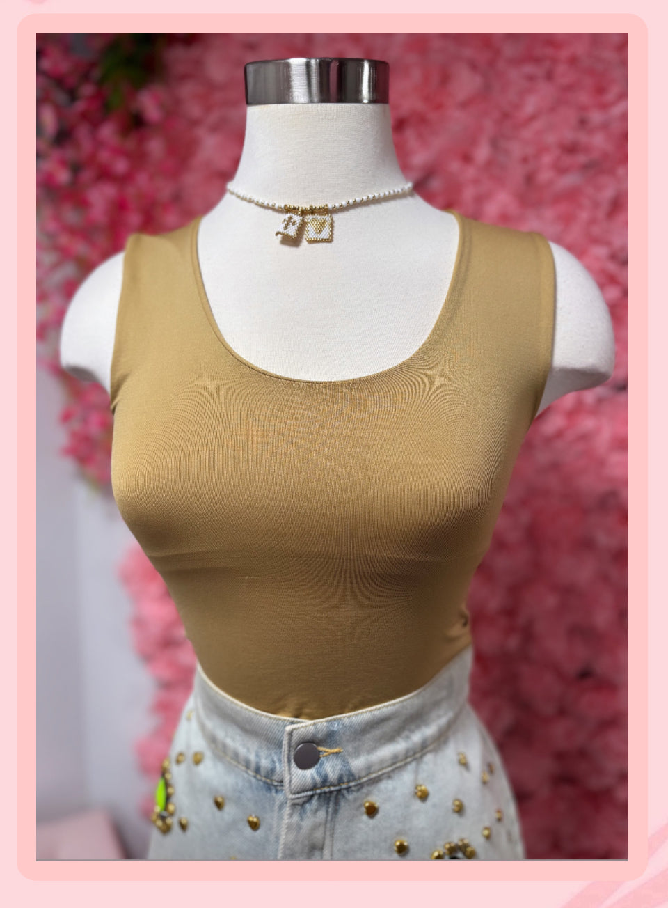 Beige Basic Top