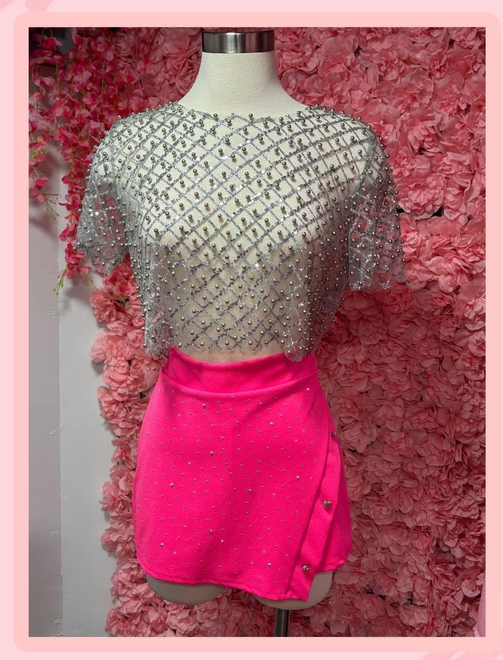 Pink Heart Skort