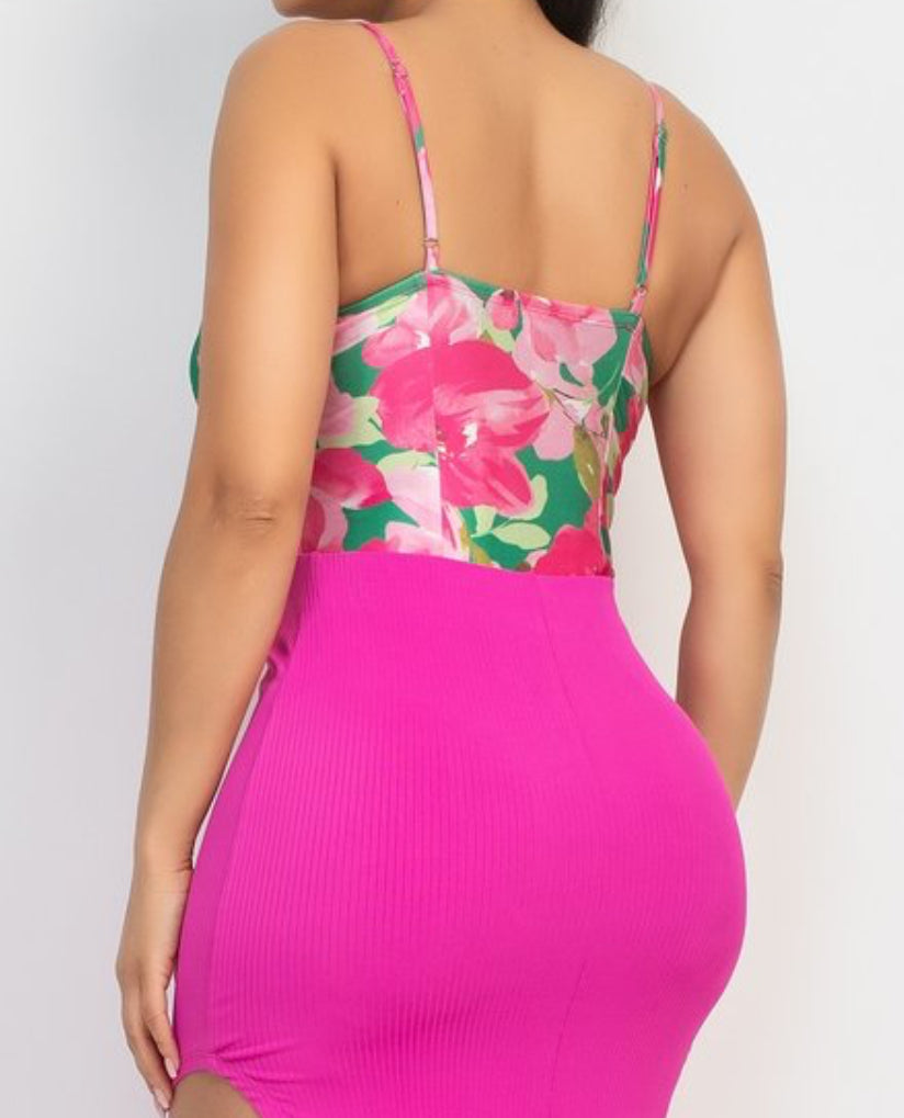 Floral Pink Bodysuit