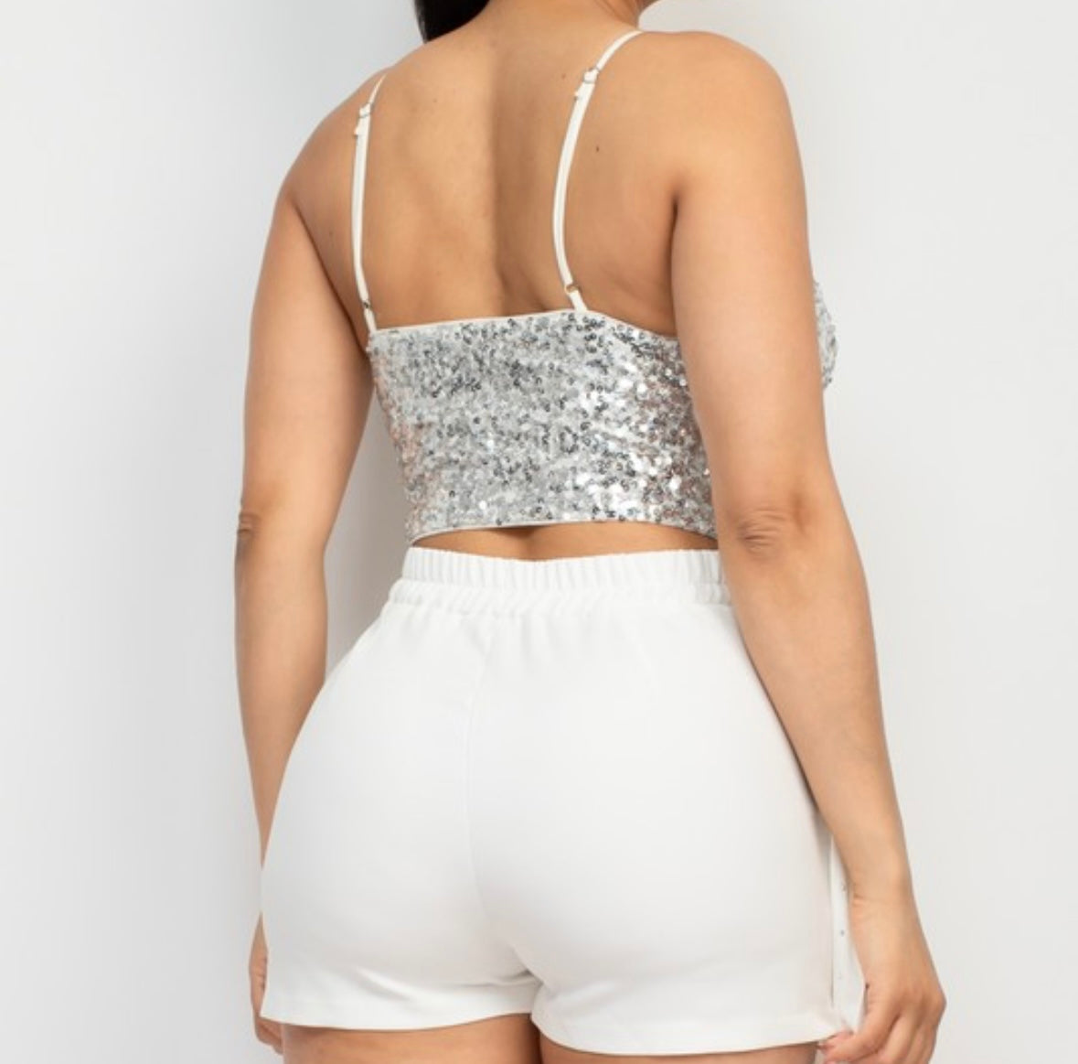 Silver Shine Crop Top