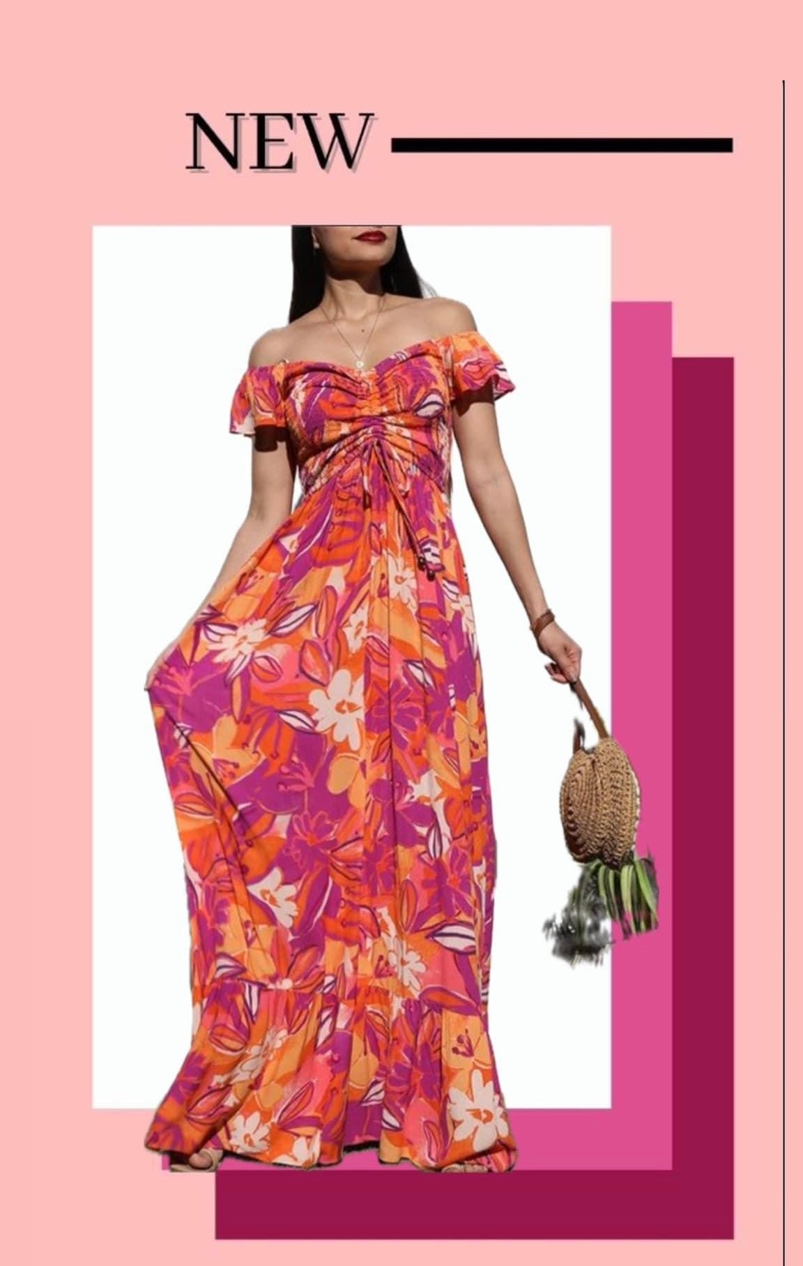 Pink-Tangerine Dress