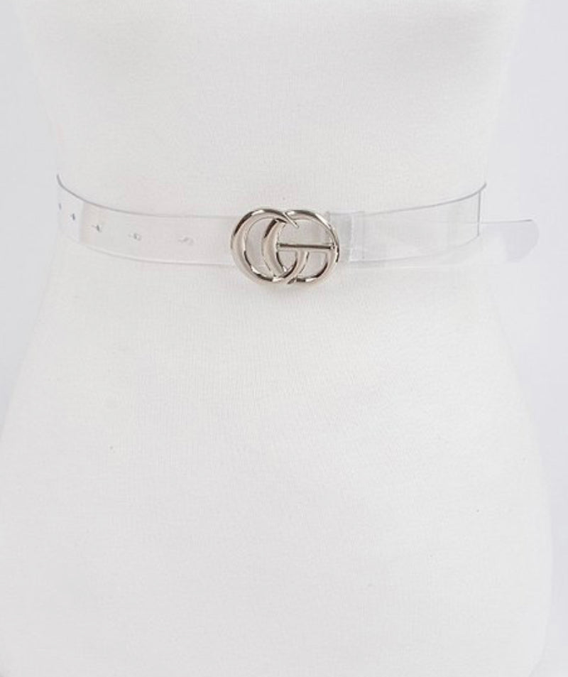 Clear Silver G Belt