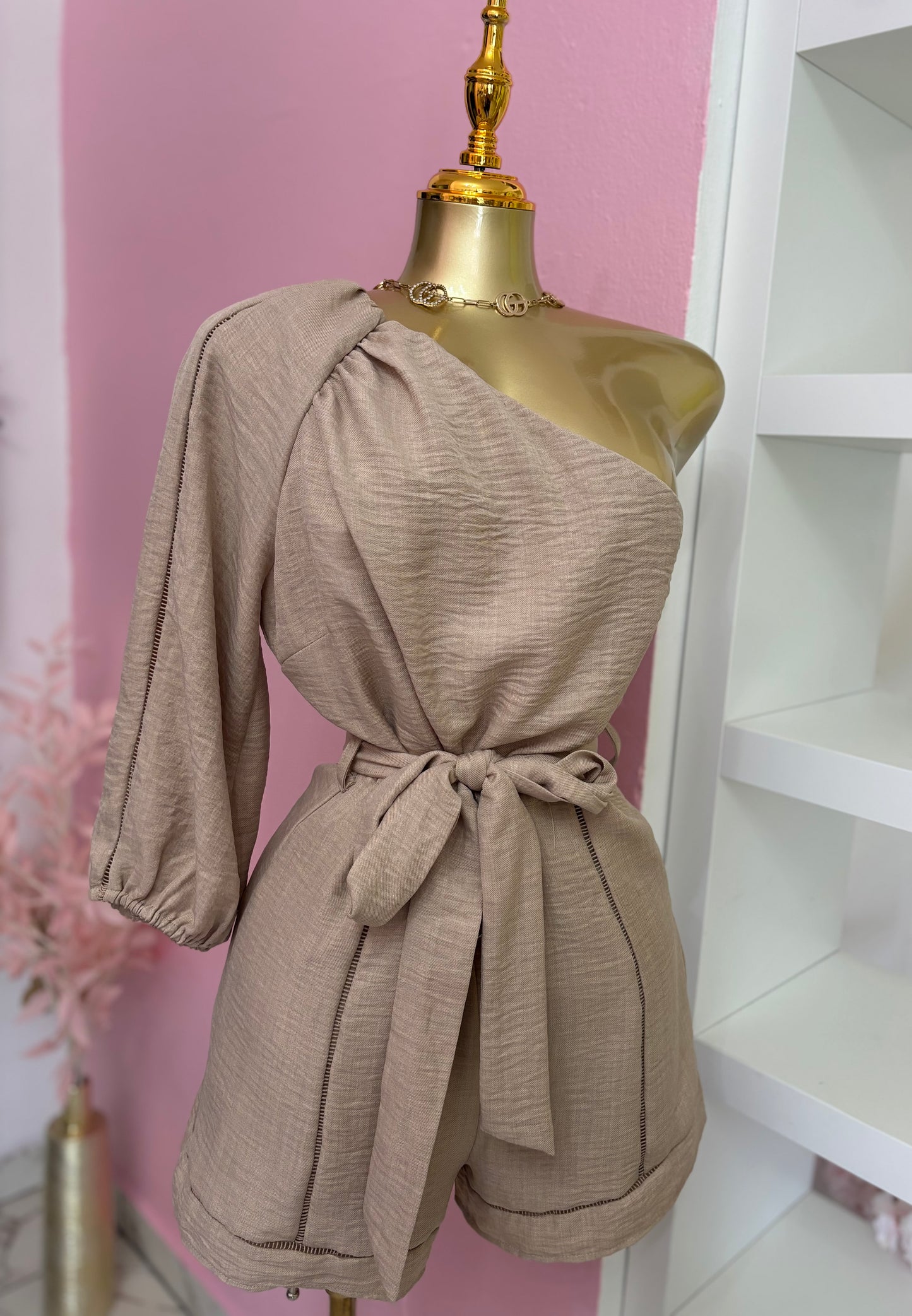 Kathy Beige Romper
