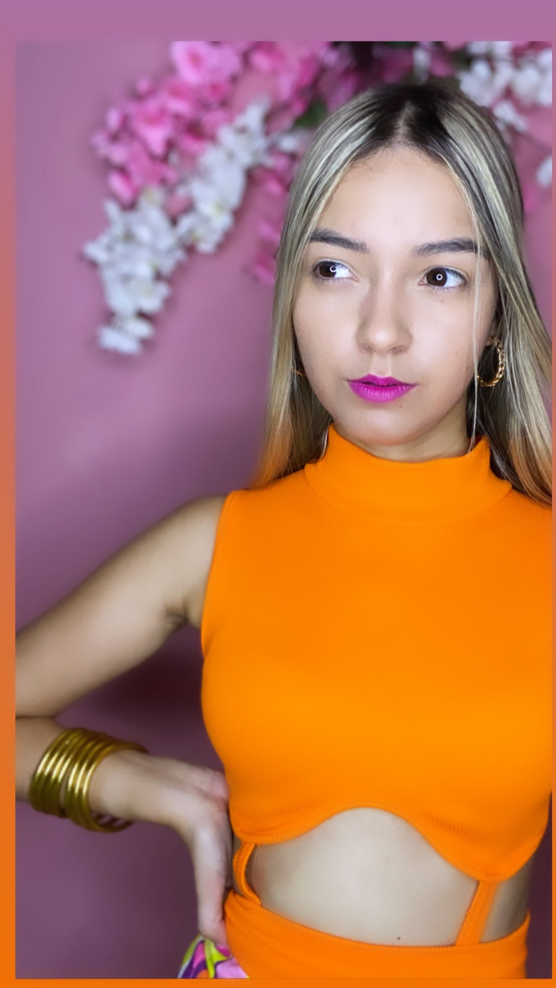 Orange Basic Top