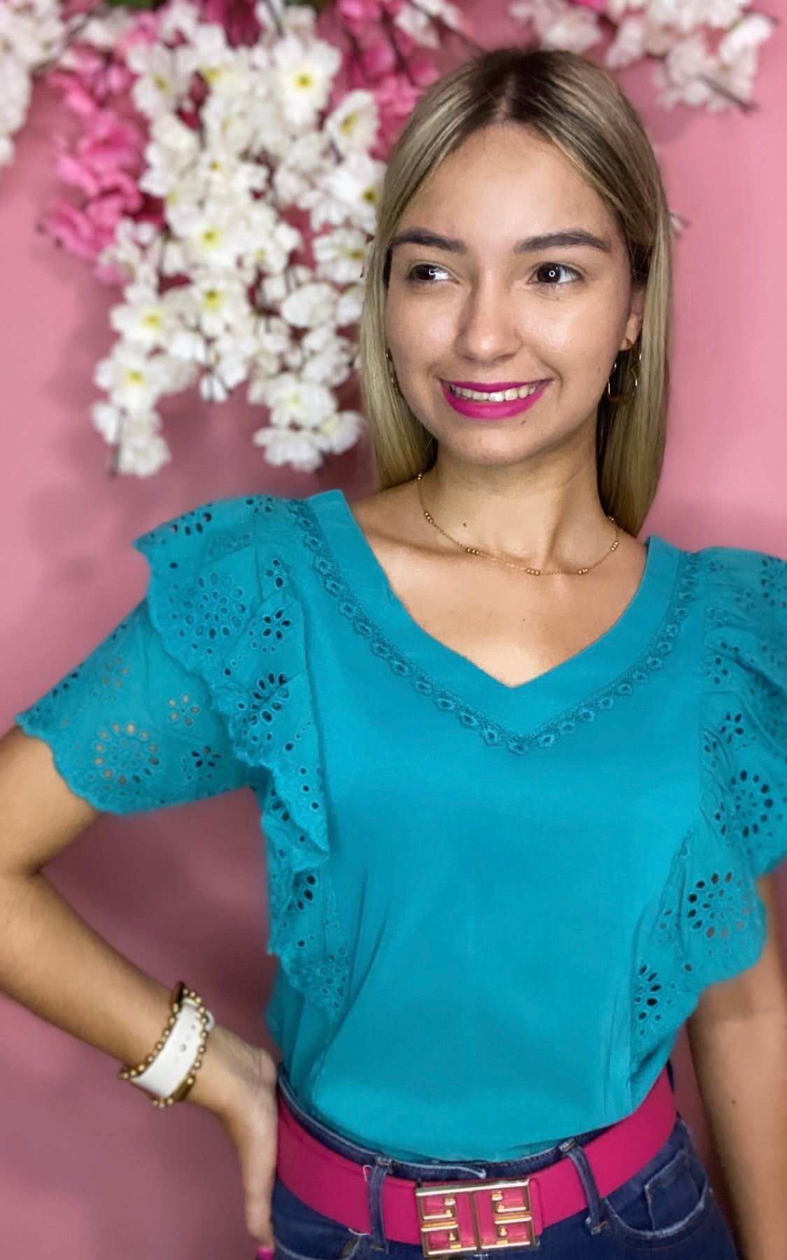 Blue Teal Top