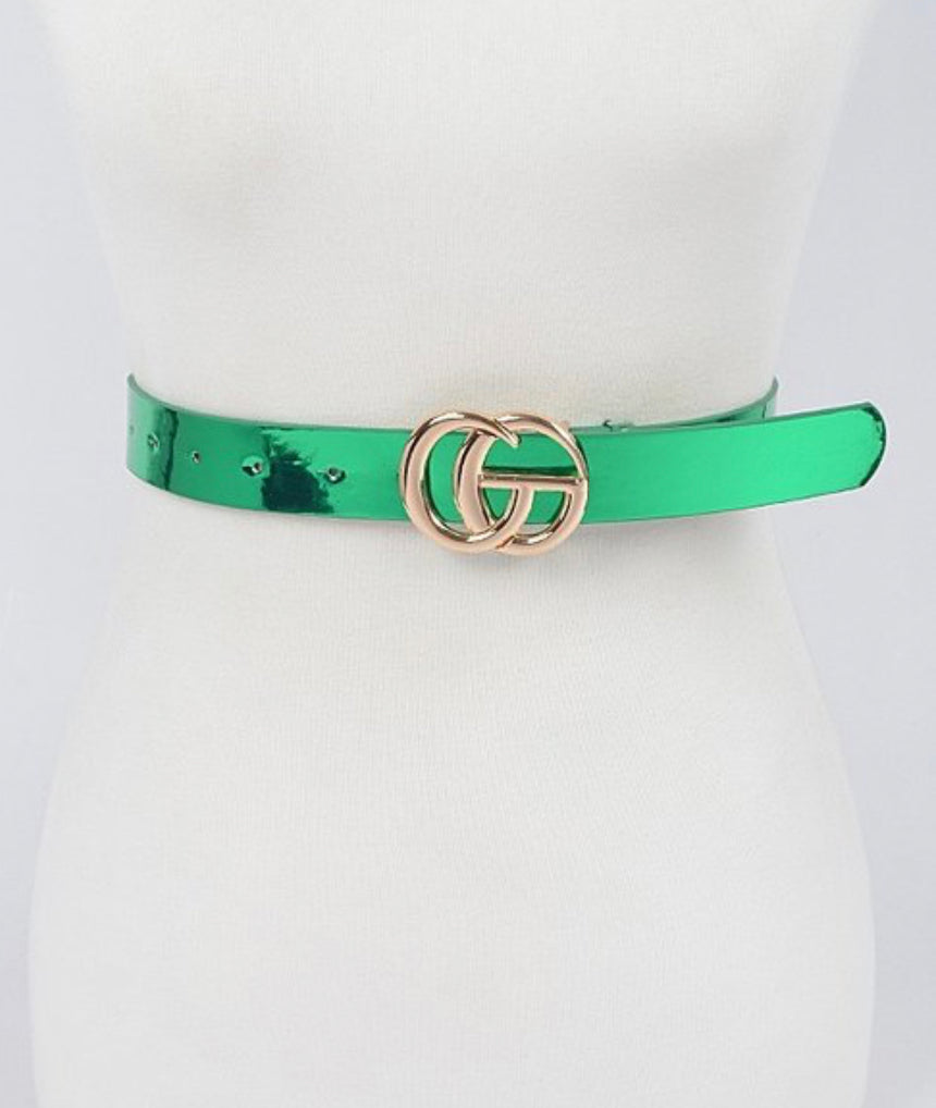 Green G Metalic Belt