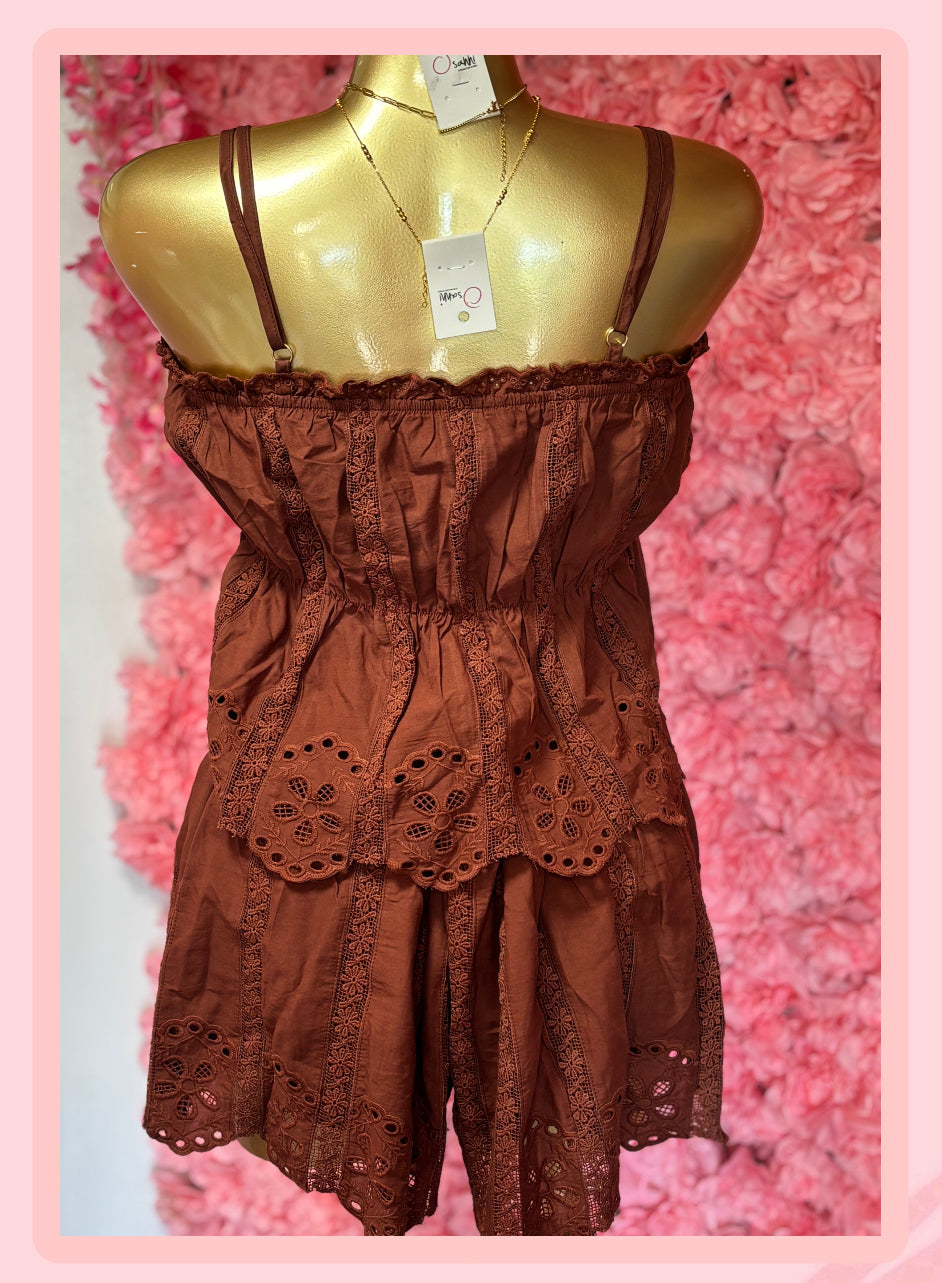 Embroidery Brown Set