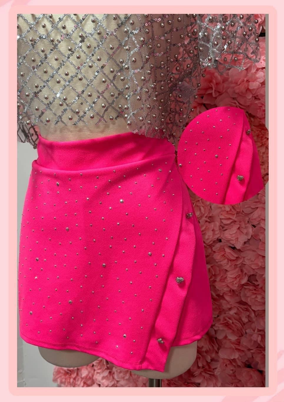 Pink Heart Skort