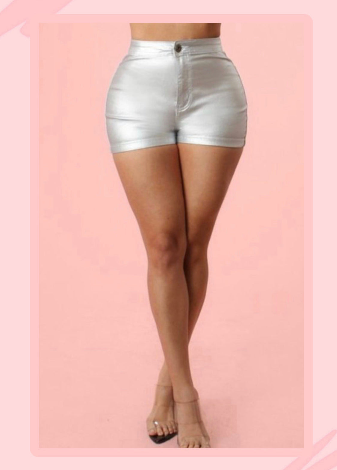 LEATHER SILVER SHORT