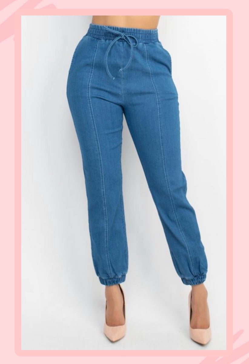 MEDIUM DENIM JOGGER