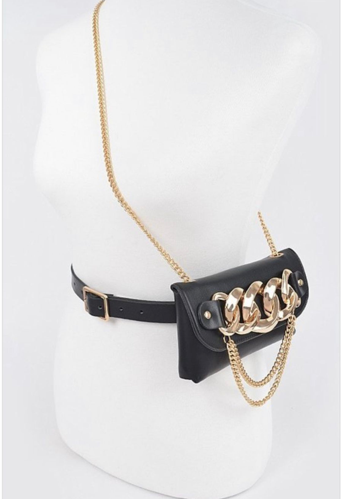 BLACK FANNY PACK/ CROSSBODY