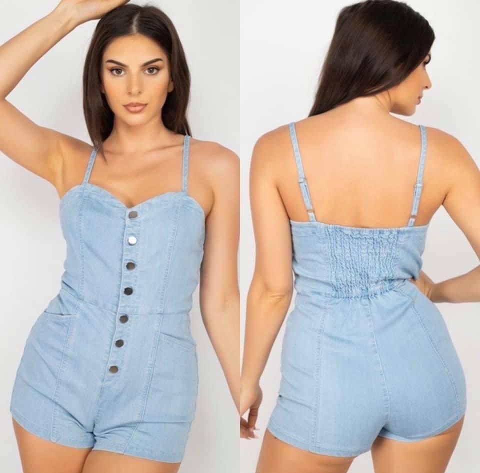 Denim Romper