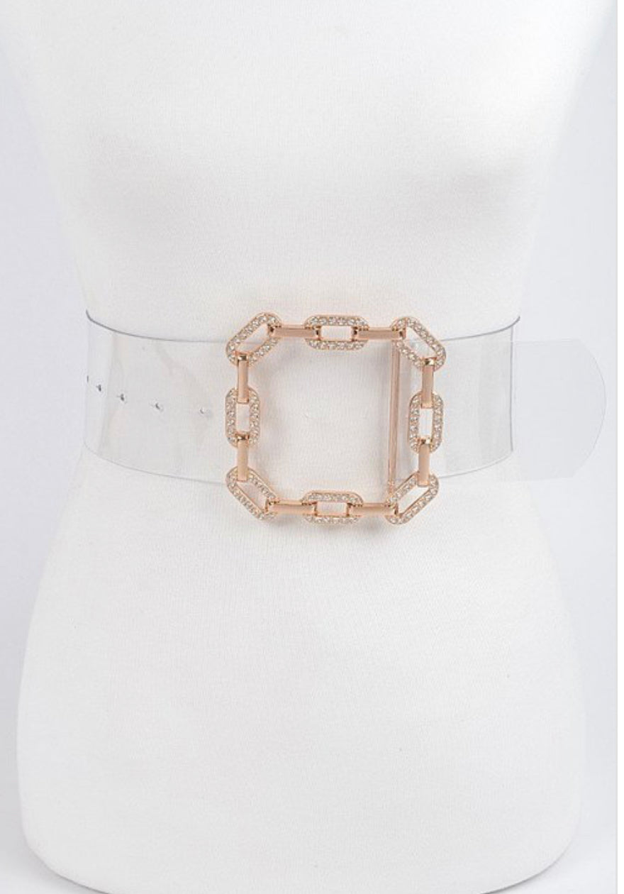 TRANSPARENT GOLD BELT