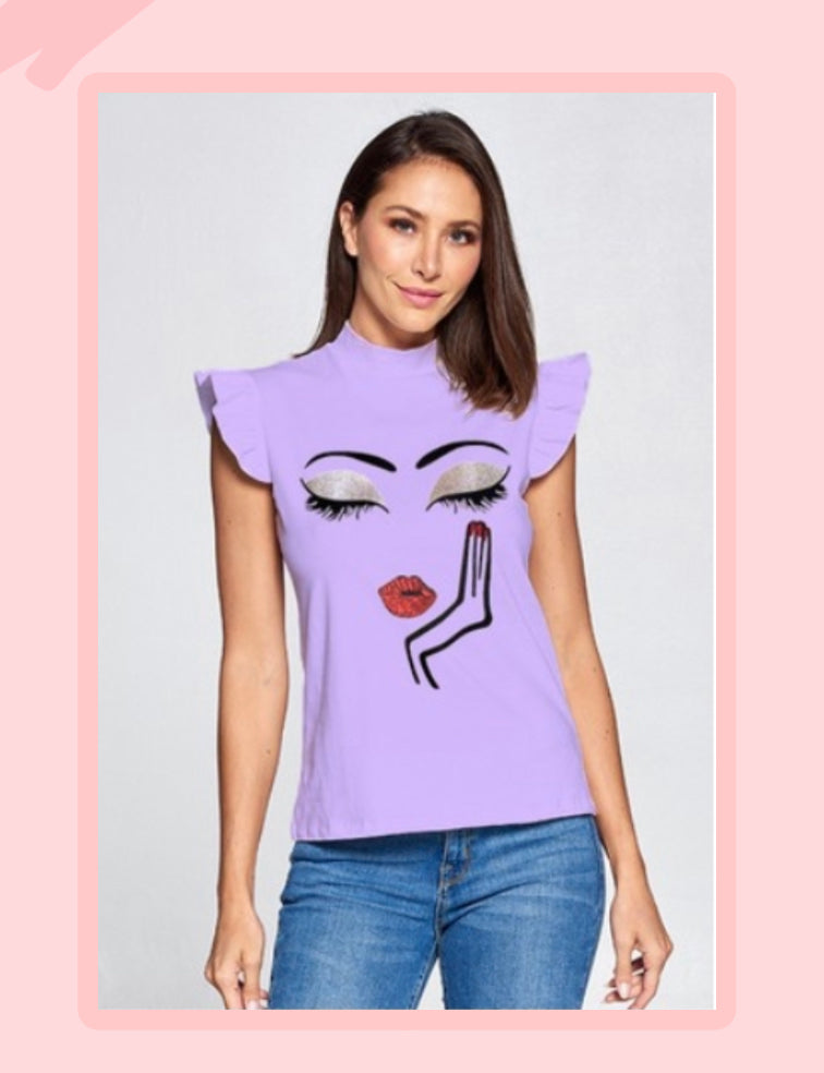 PURPLE FASHION TOP
