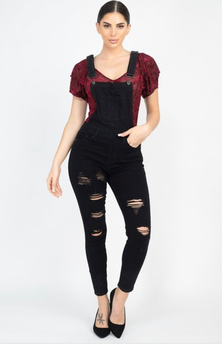 NEW BLACK OVERALLS