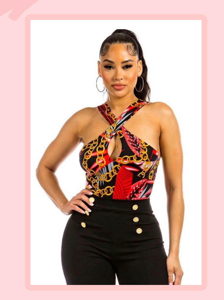 BLACK/RED BODYSUIT