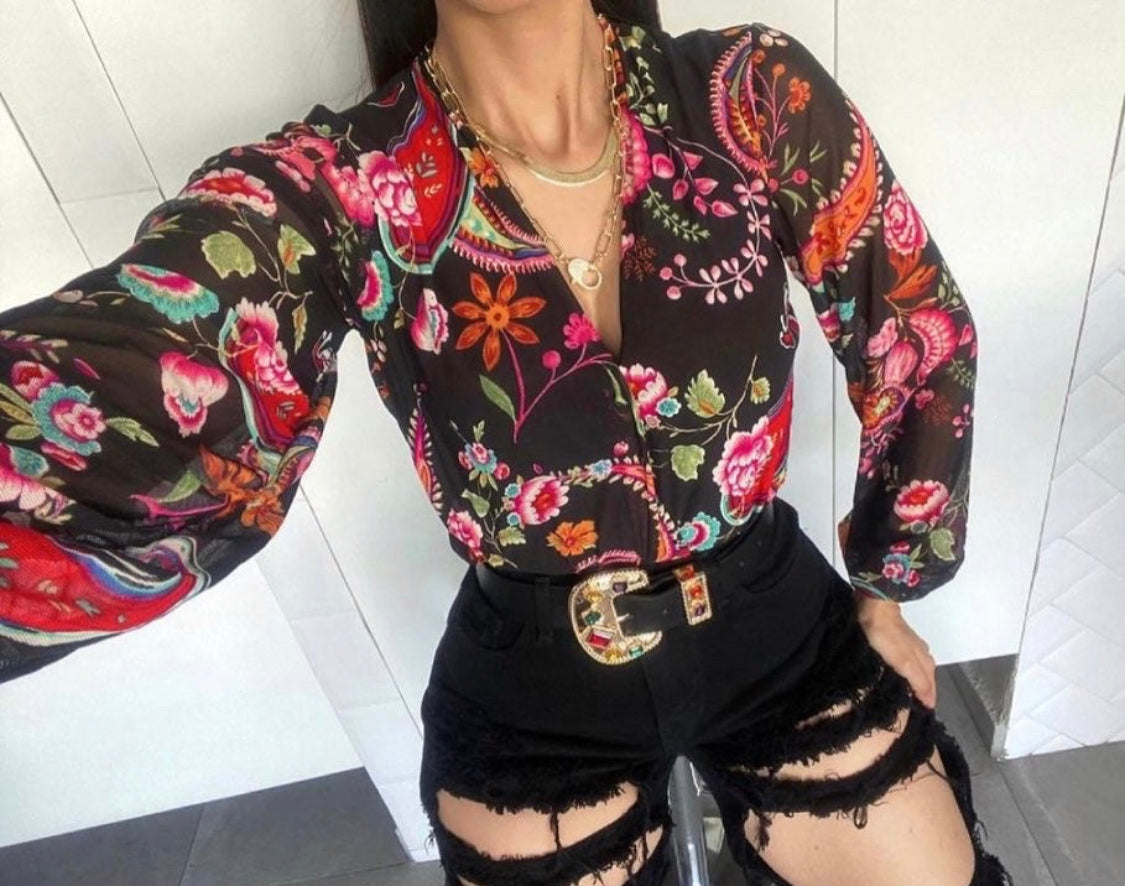 FLOWER BODYSUIT