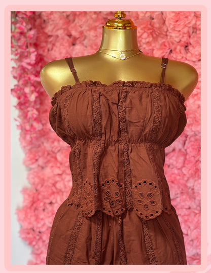 Embroidery Brown Set