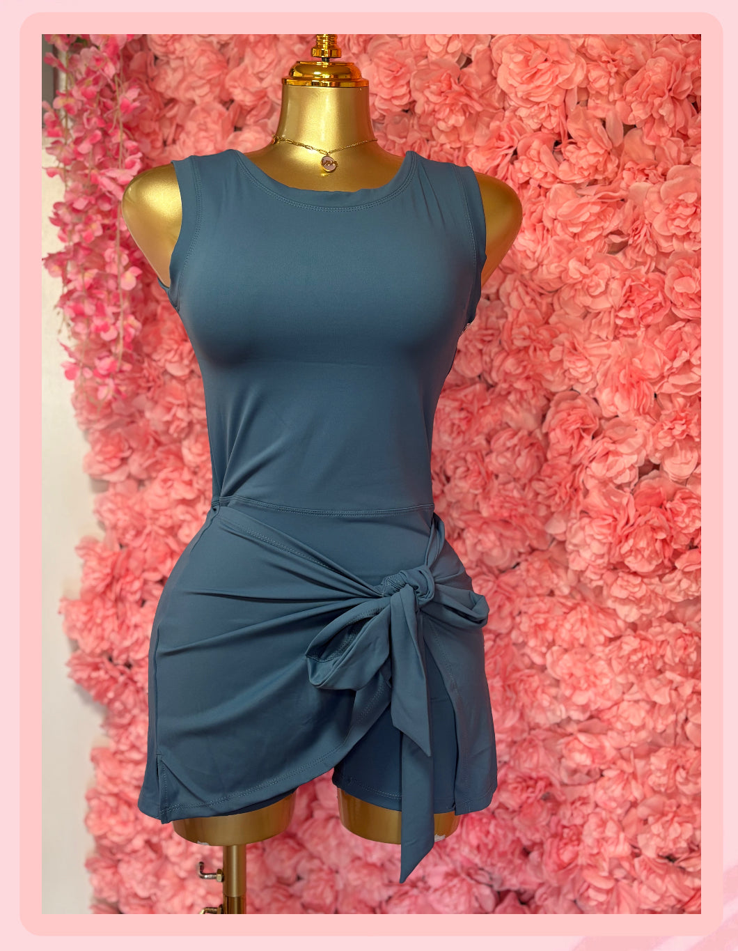 Blue Skort Romper