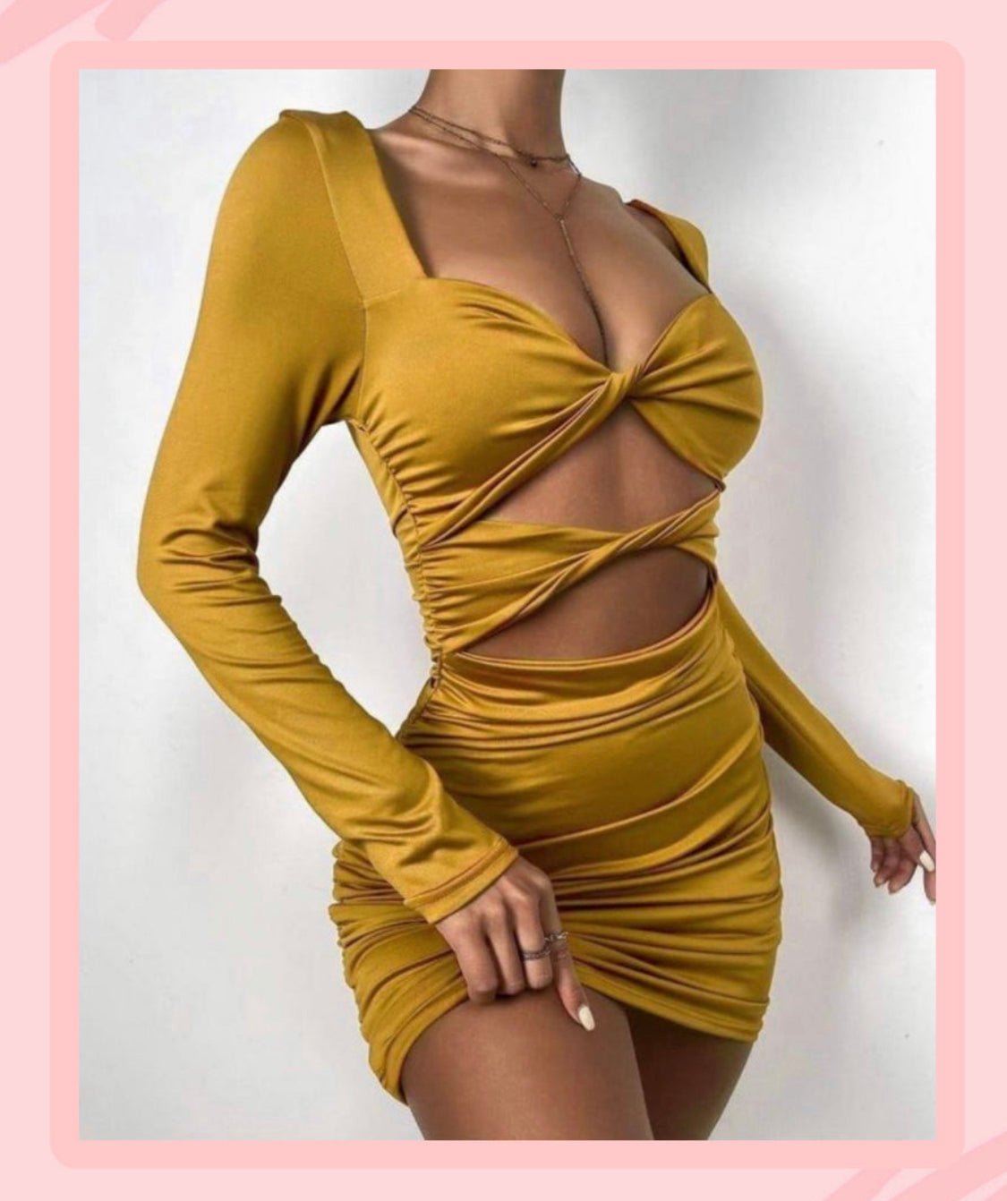 Mustard Sexy Dress