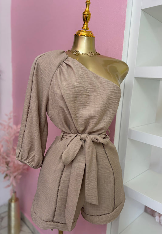 Kathy Beige Romper