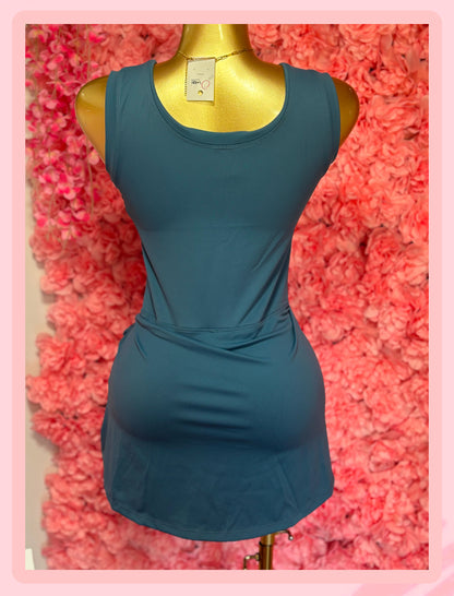 Blue Skort Romper