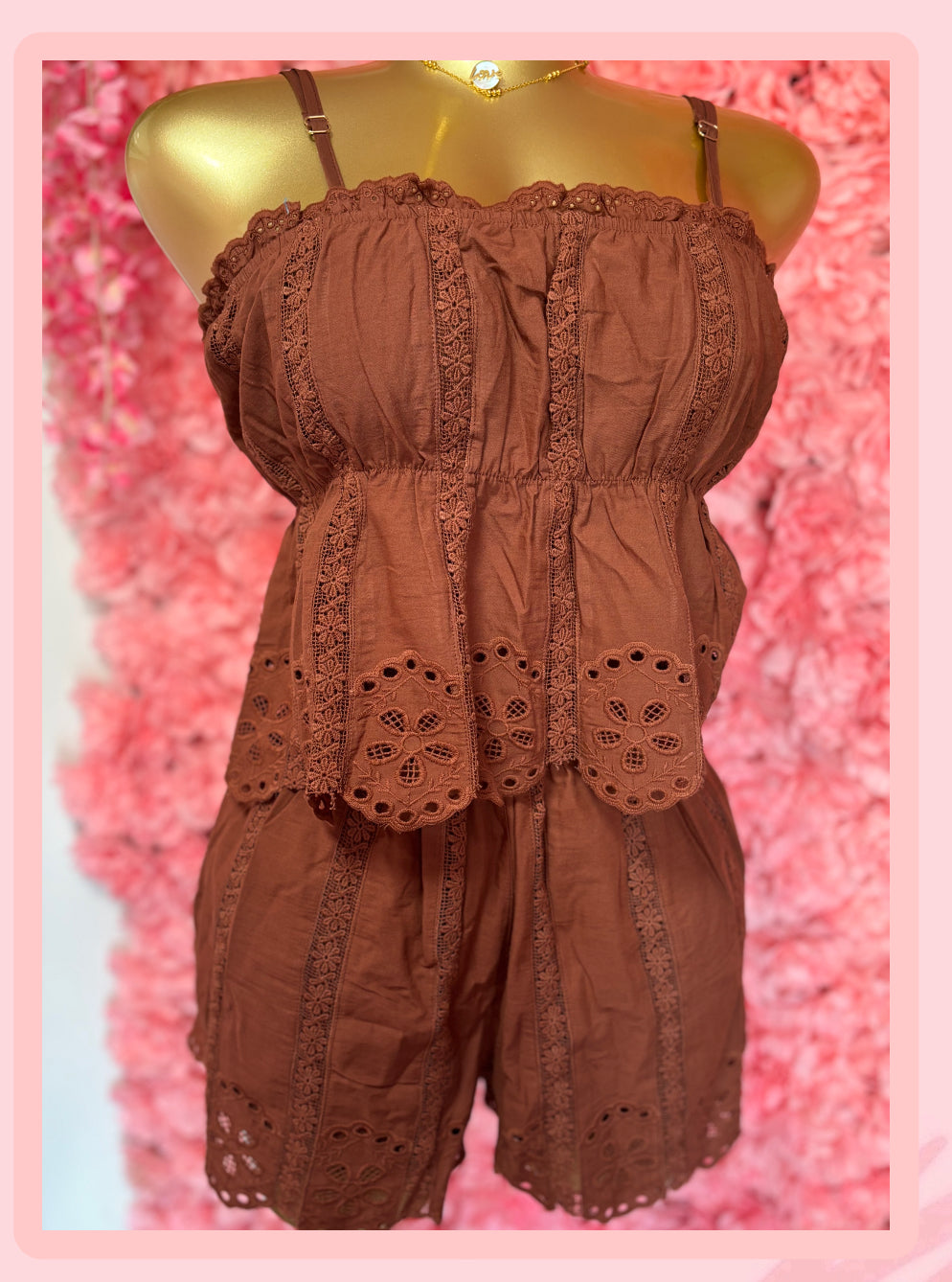 Embroidery Brown Set