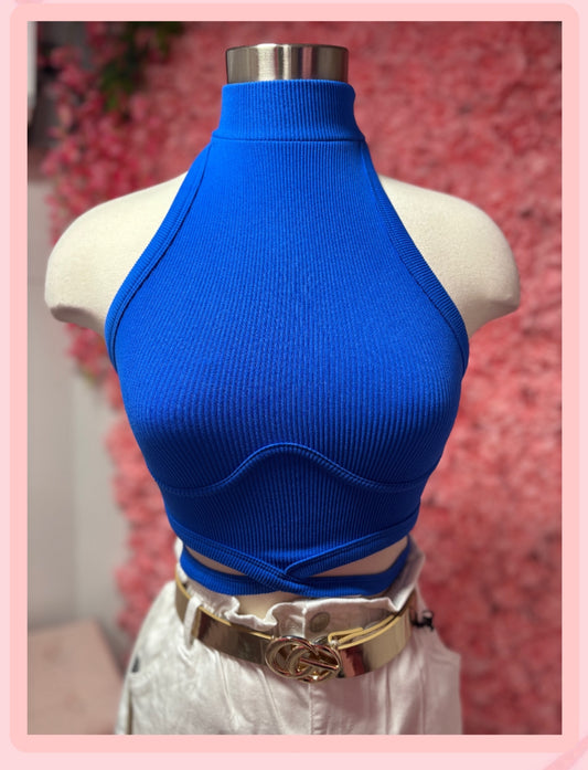Royal Blue Crop Top