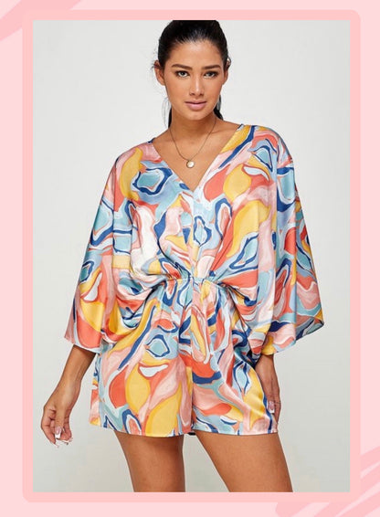 MULTI SATIN ROMPER