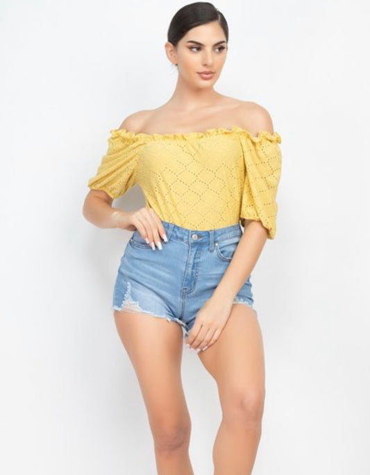 Denim High Rise Short