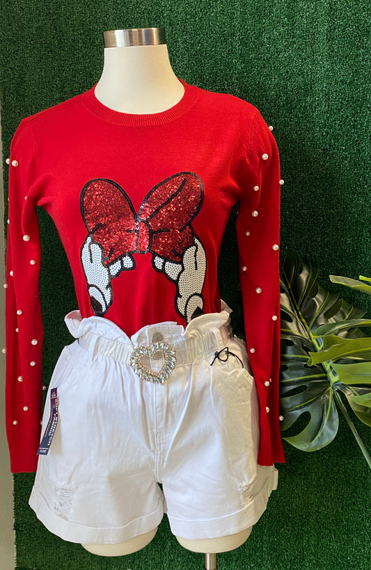 MINNIE RED SWEATER