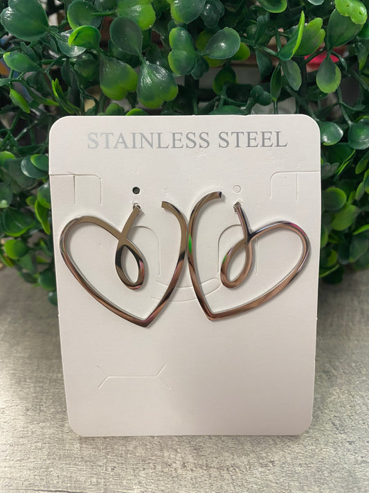 HEART SILVER EARRINGS