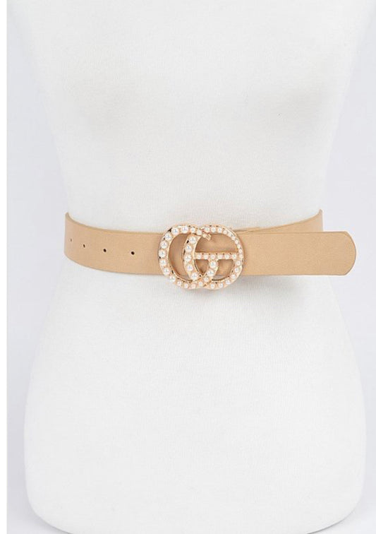 G BEIGE PEARL BELT