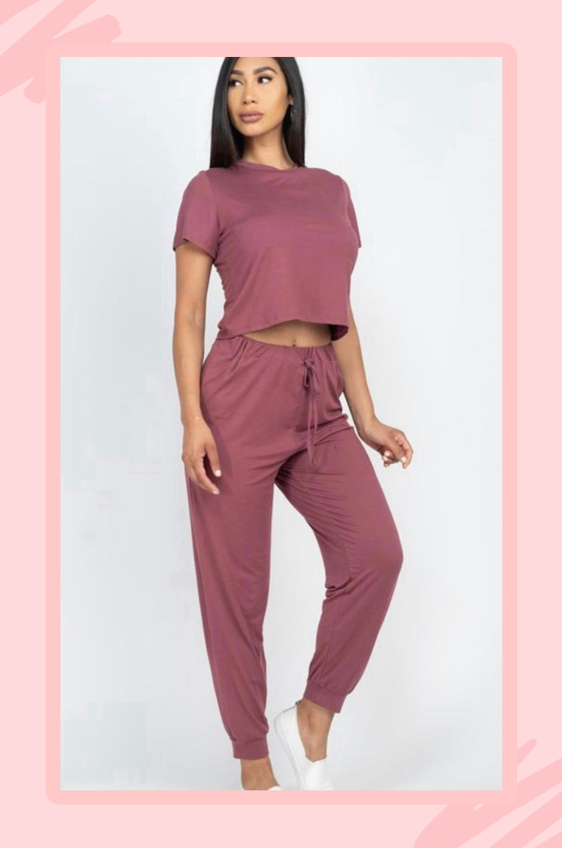 MAUVE JOGGER SET