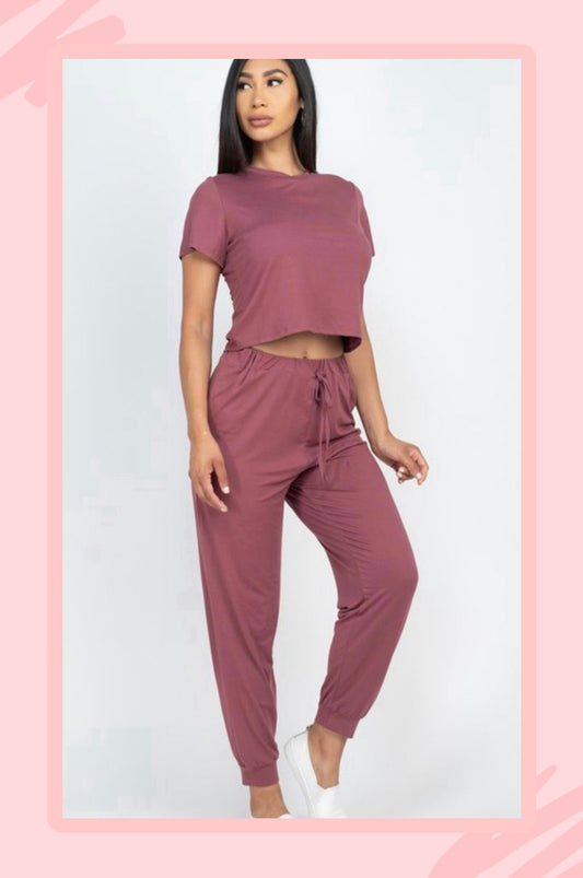 MAUVE JOGGER SET