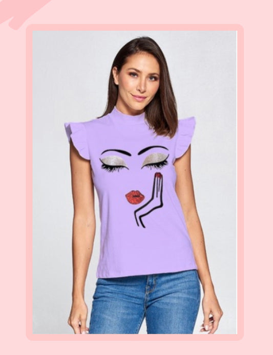 PURPLE FASHION TOP
