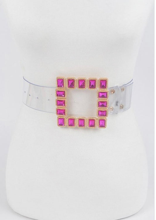 FUSHIA CLEAR BELT