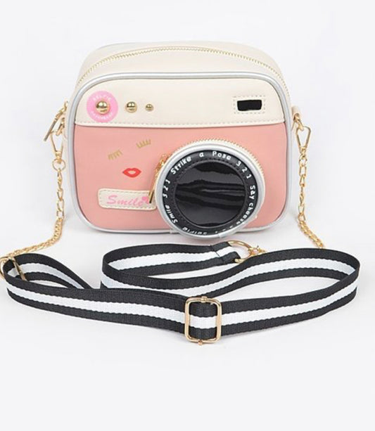 CAMERA PINK CROSSBODY