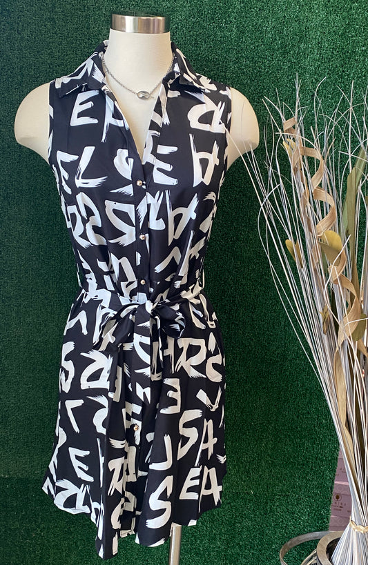 LETTERS BLACK DRESS