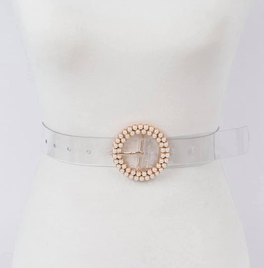 TRASPARENT PEARL BELT